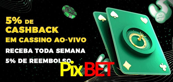 Promoções do cassino ao Vivo Pixbet